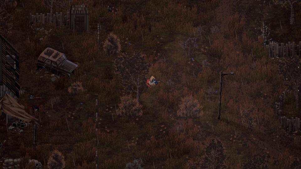 Official Scavland screenshot: top-down pixel-art wasteland