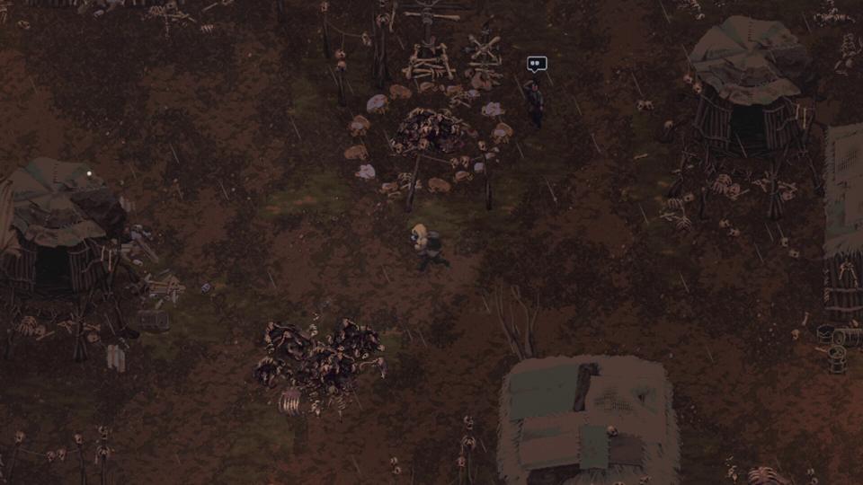 Official Scavland screenshot: top-down pixel-art wasteland