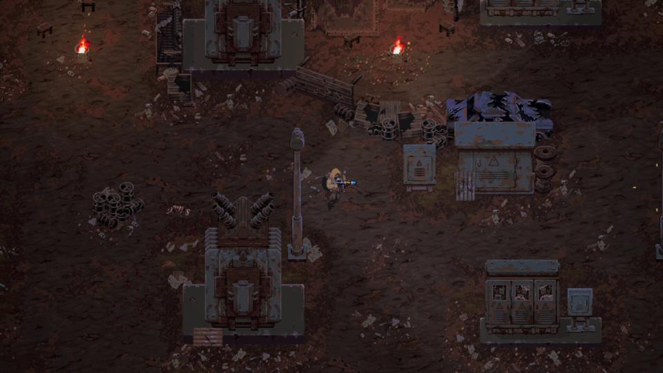 Official Scavland screenshot: top-down pixel-art wasteland